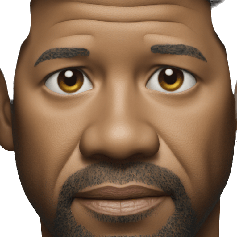 hyper realistic denzel washington wearing shirt emoji