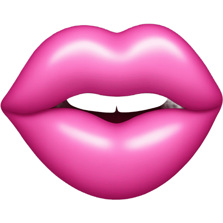 Pink kiss emoji