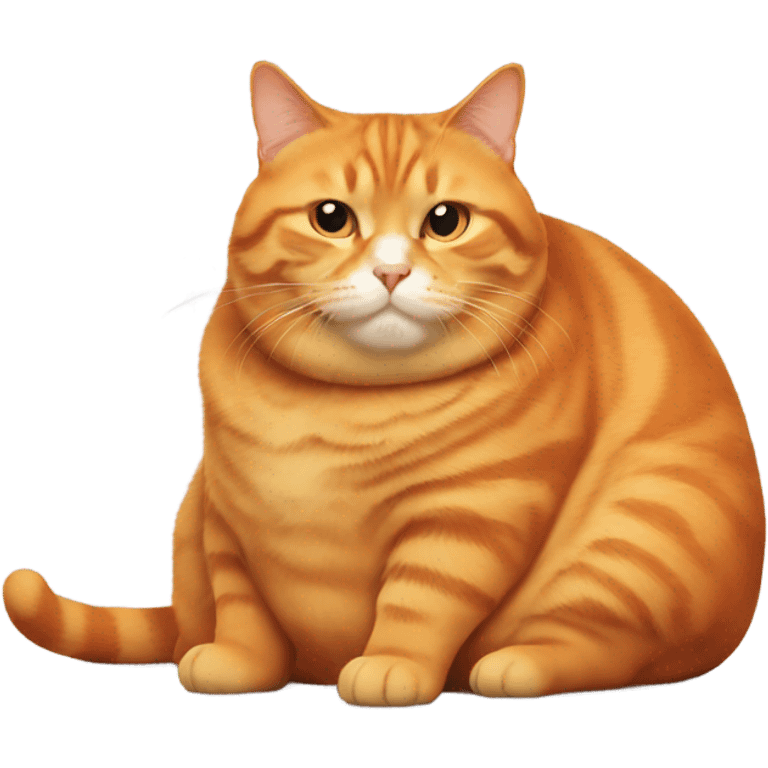 Obese orange cat emoji