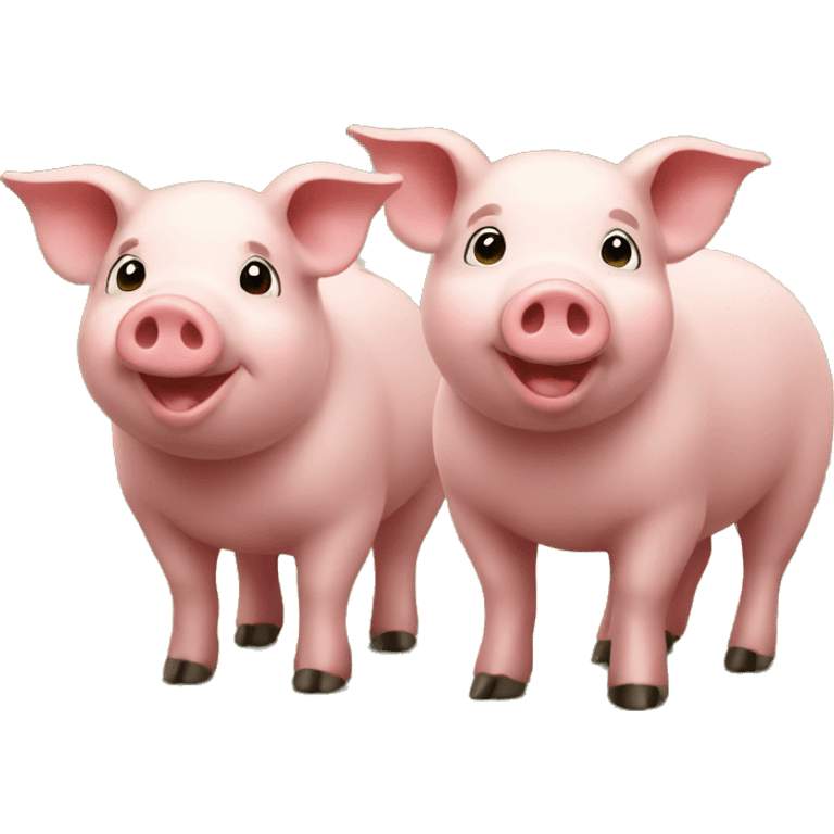 pigs in the countryside  emoji