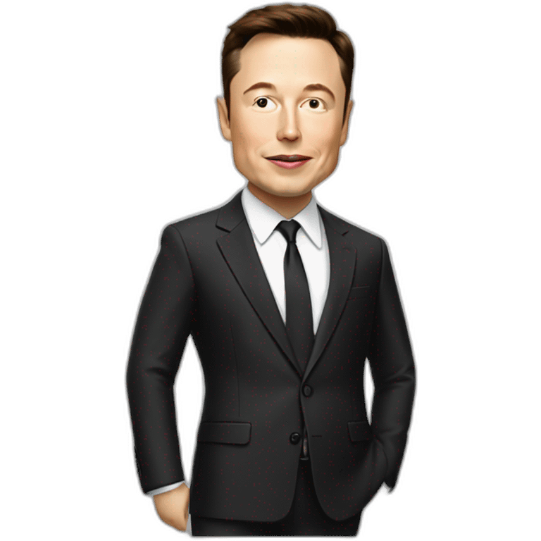 Elon musk on suit emoji