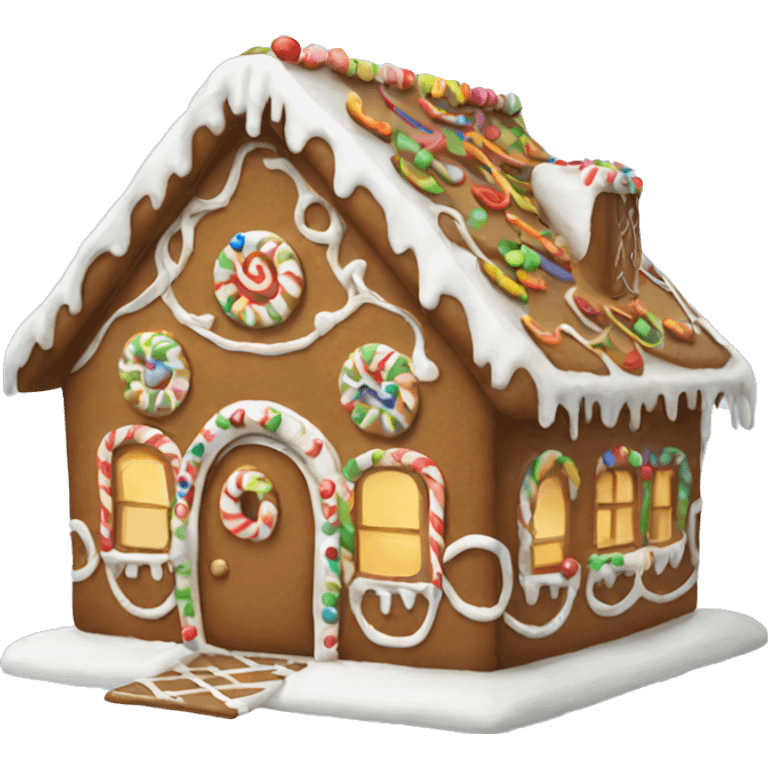 gingerbread house emoji