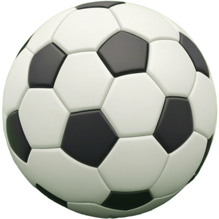 Cinematic Realistic image of a soccer ball resting on a lush, manicured field, rendered with detailed panel textures and crisp stitching, bathed in soft, natural lighting that highlights its timeless athletic appeal emoji