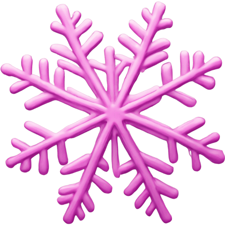 Pink snowflake emoji