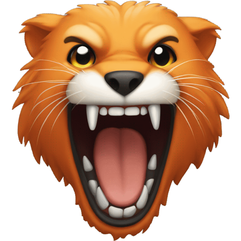 orange bearkat that is rawr-ing emoji