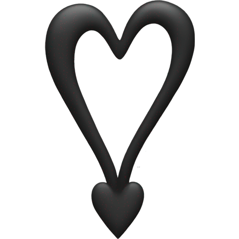 Black outline of a heart emoji  emoji