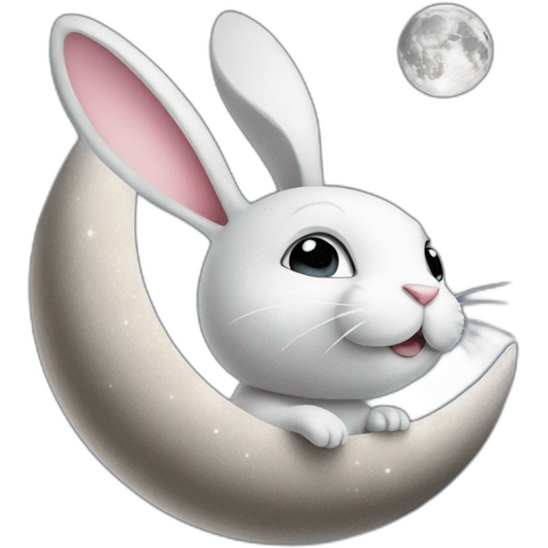 A rabbit on the moon emoji