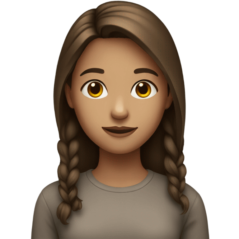 Girl with brown hair emoji