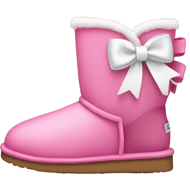 Pink uggs with a white bow emoji