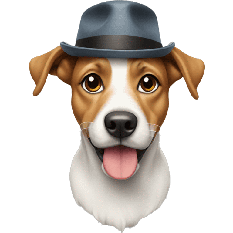 Dog wearing a hat emoji