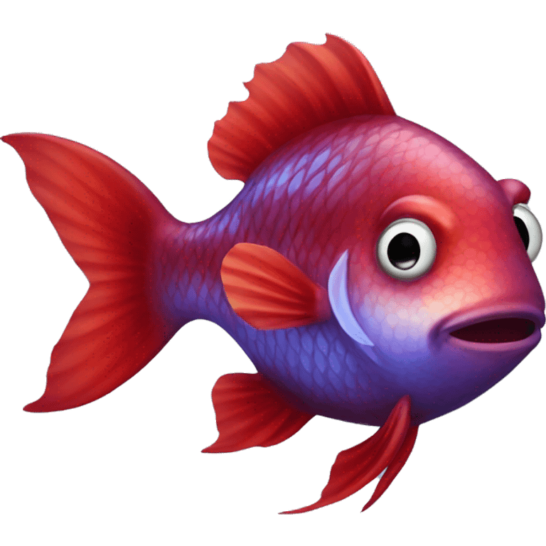 Red Shimmer Fish emoji