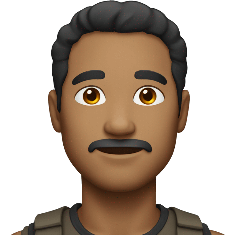 45 year old man with black hair brown skin emoji