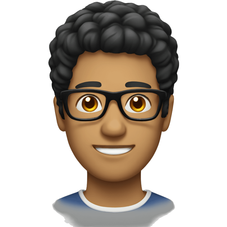 a guy in the glasses, with black hair emoji