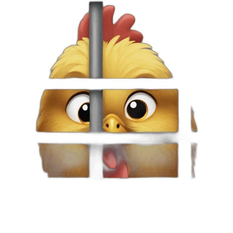 chicken in jail emoji