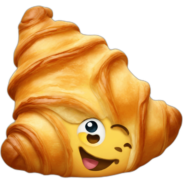 happy french croissant emoji