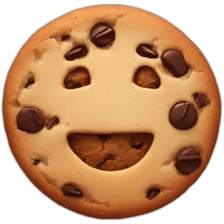 cookie with a face in it emoji