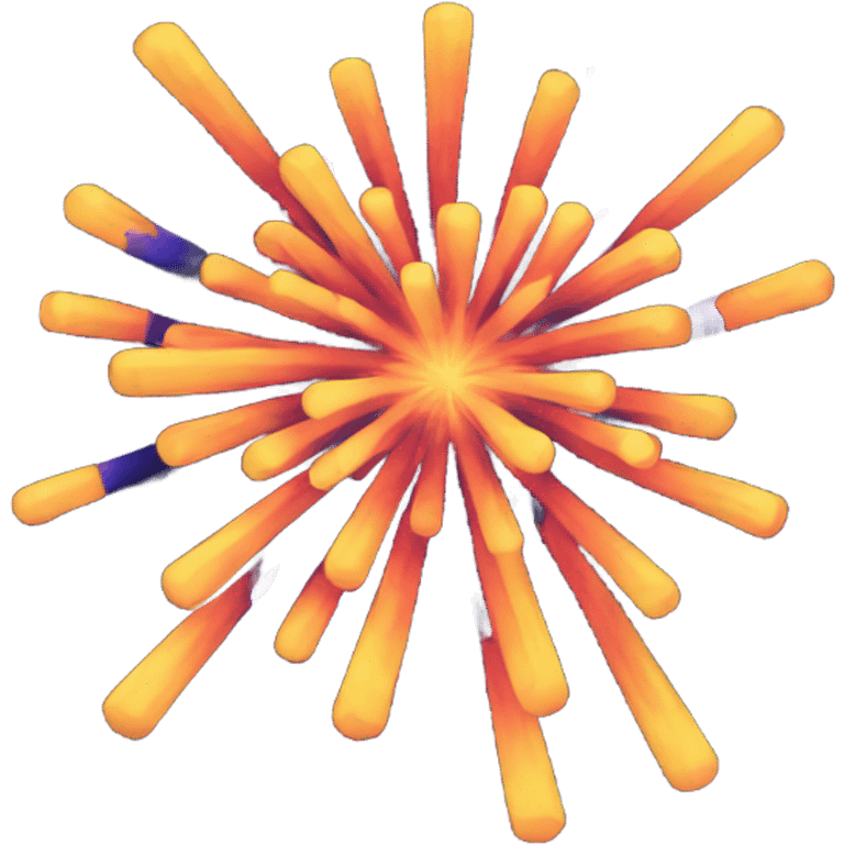 Fireworks but they explode into the react.js logo emoji