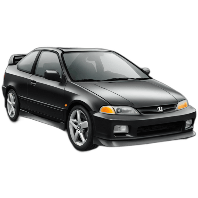 black honda civic ek3 emoji