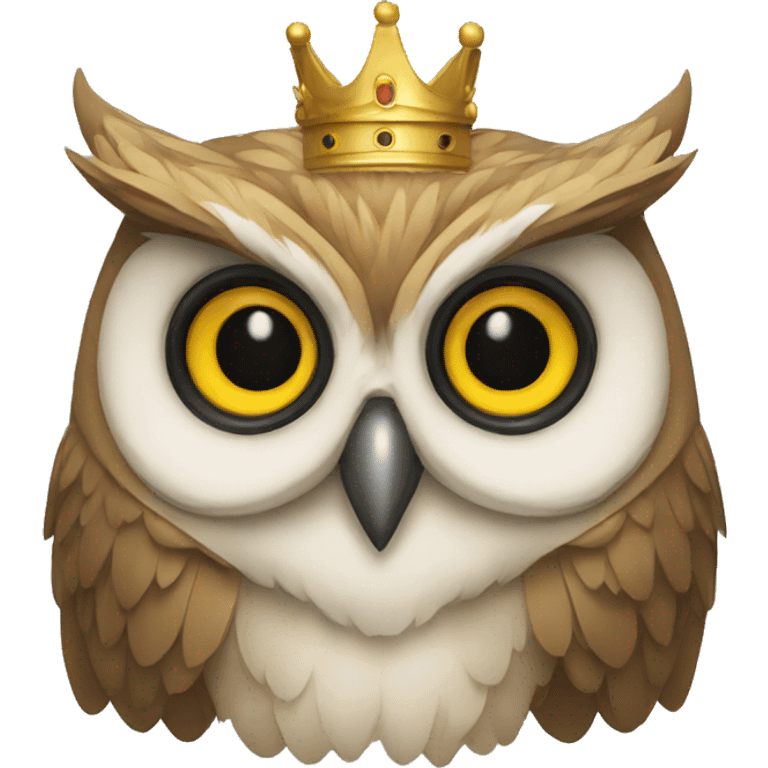 owl with a large crown on emoji