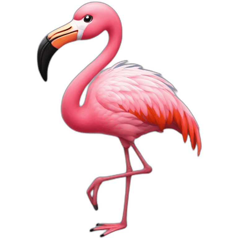 flamingo in halloween costume emoji