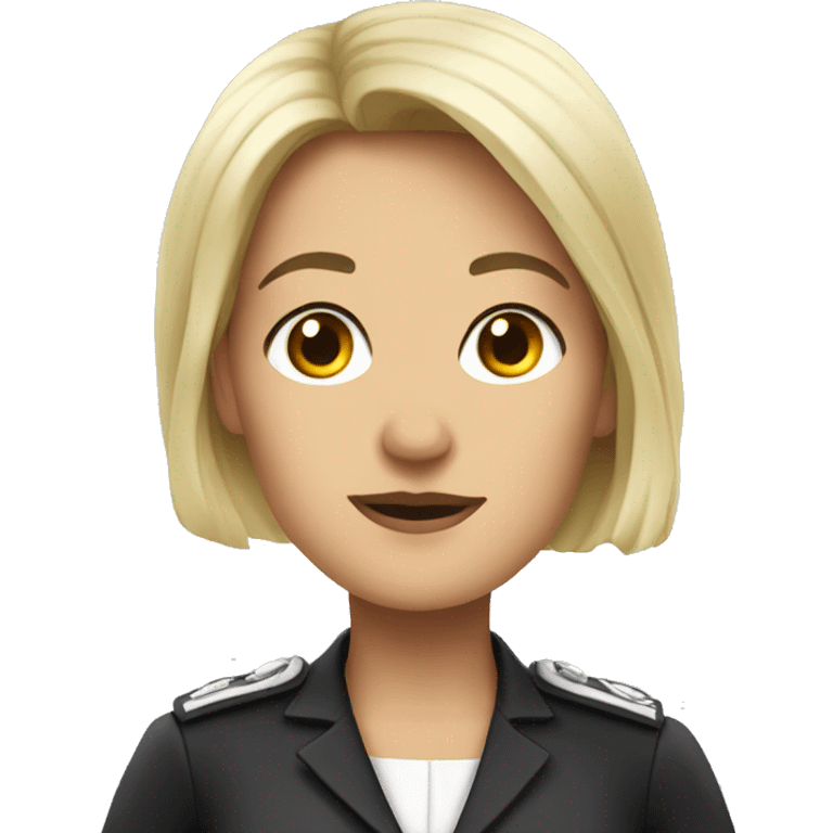 Female Germany leader, straight black hair emoji