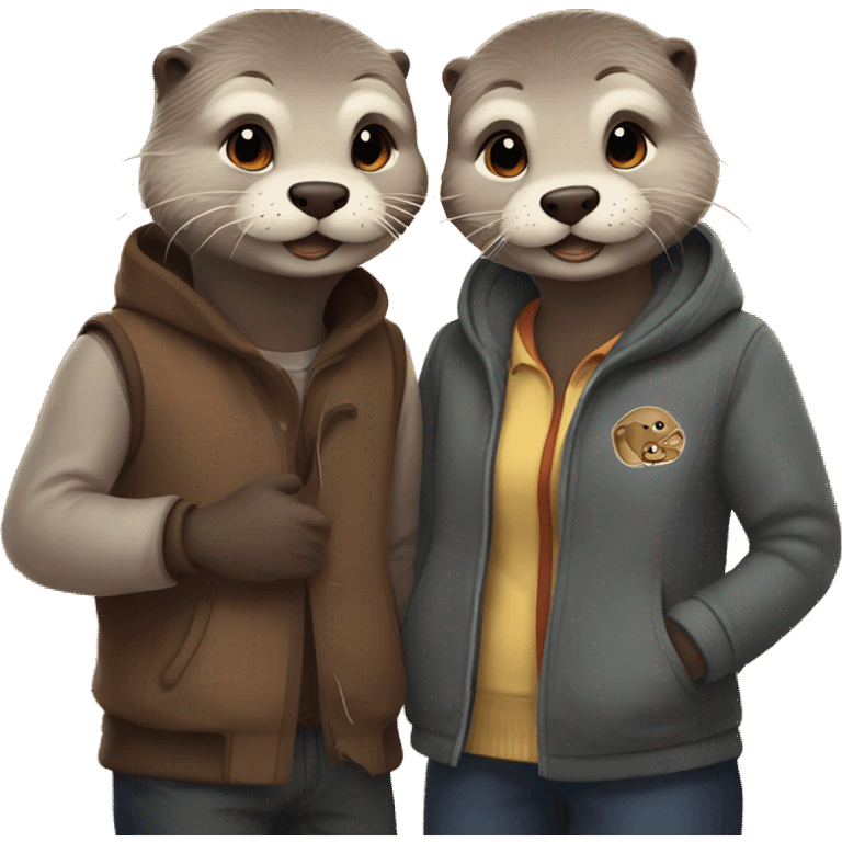  otters couple Mikey and Mollory Knox emoji