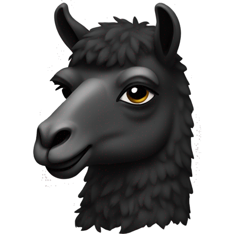 Color black lama  emoji