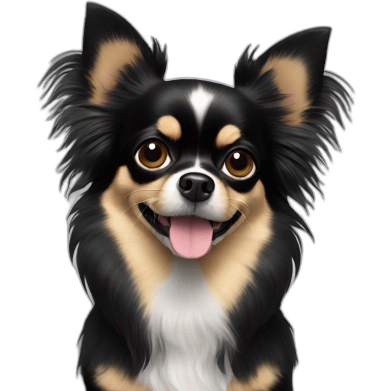 black longhair chihuahua emoji