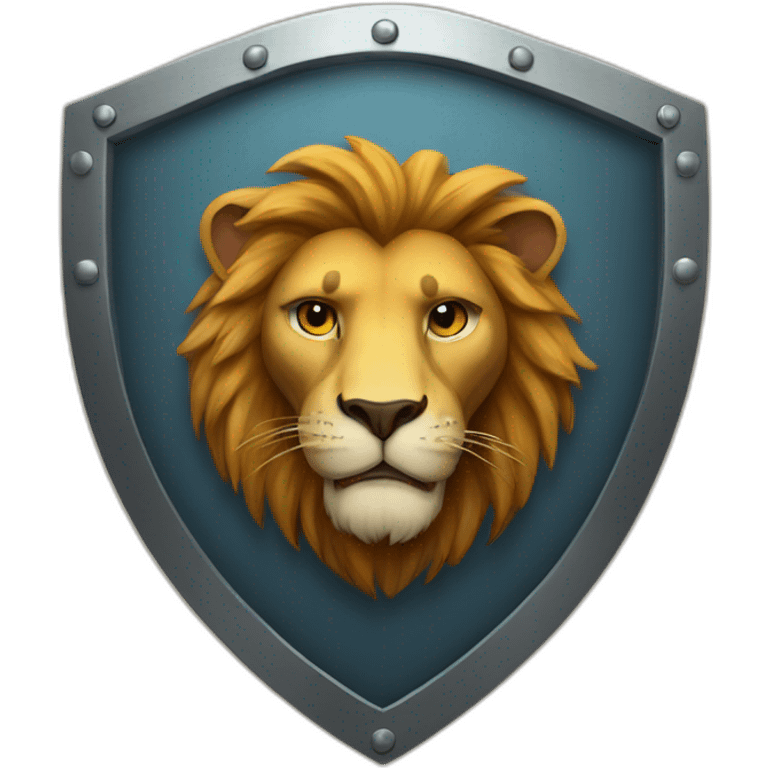 Lion and shield emoji