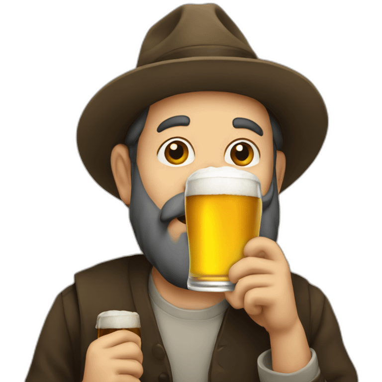 jew drinking beer emoji