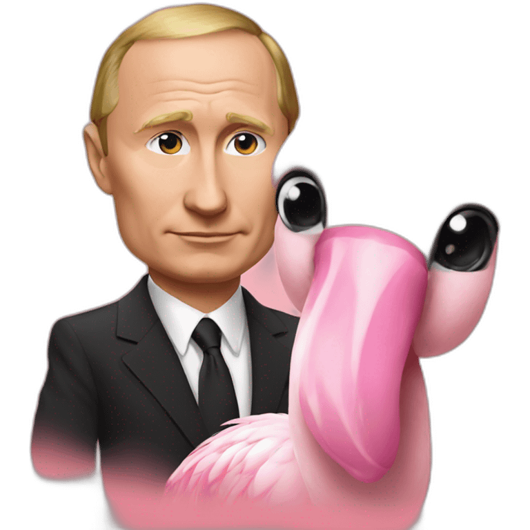 Putin and flamingo emoji