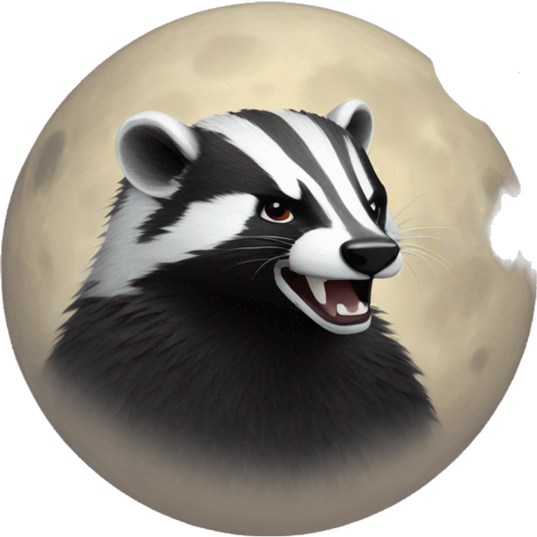 angry badger on the moon emoji