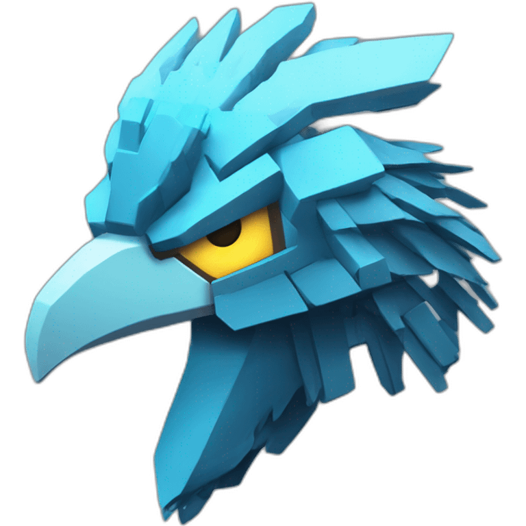 Minecraft Articuno Cyberpunk Head emoji