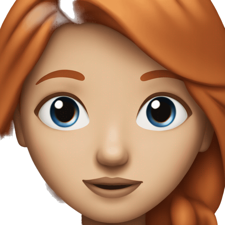 Redhead girl with blue eyes and nose piercing  emoji