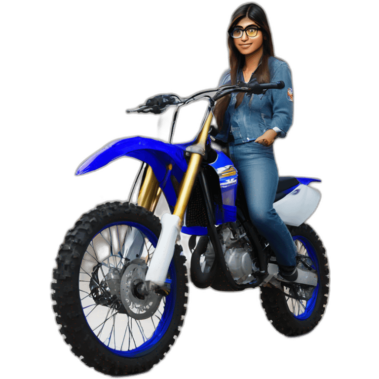 Mia khalifa on a yamaha yz250 emoji