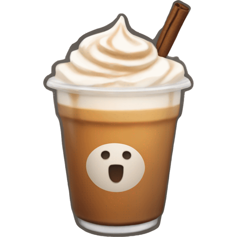 pumpkin pie spice iced latte emoji