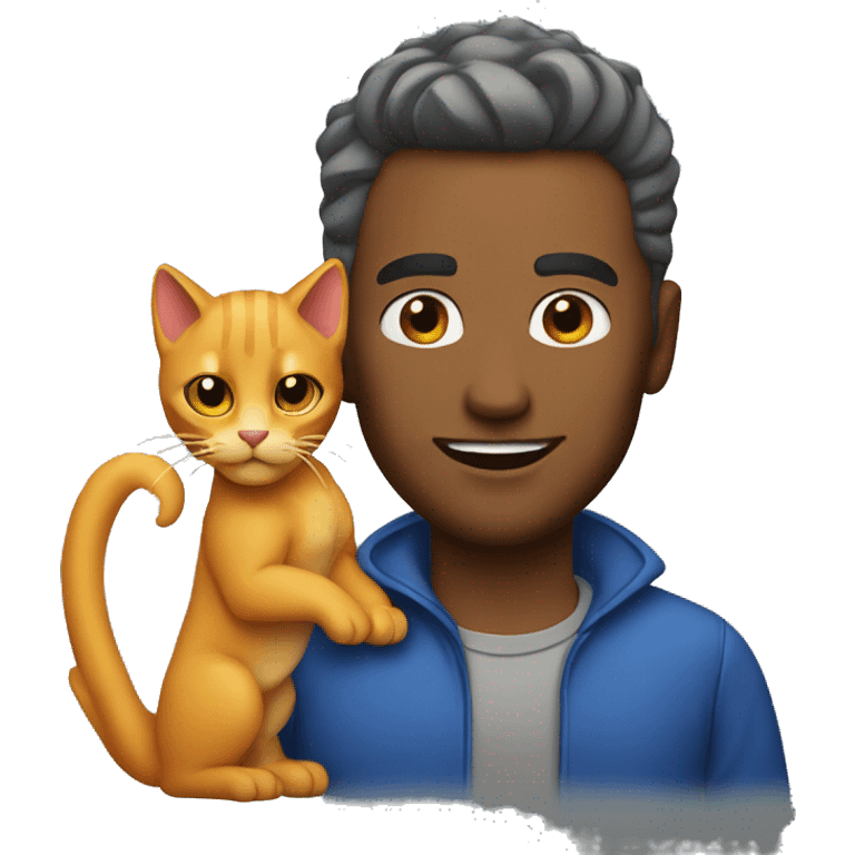 Man with a hellcat emoji