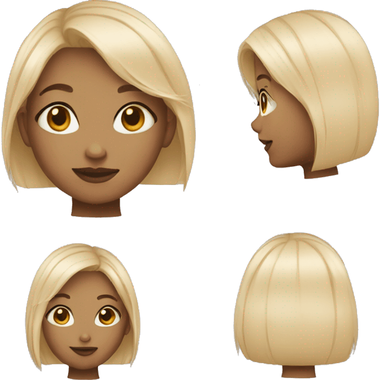 short hair girl light skin emoji