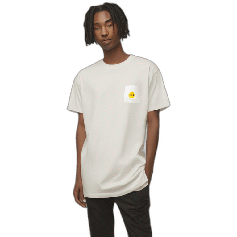 Virgil ablo white off white tee shirt emoji