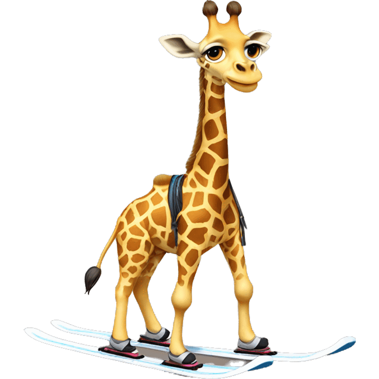 Giraffe on Skis emoji