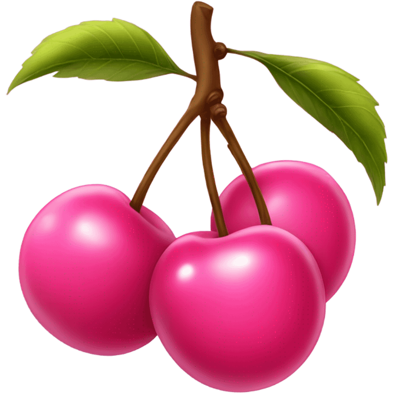 Pink cherries emoji