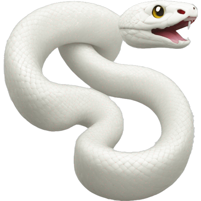 White snake coiled  emoji