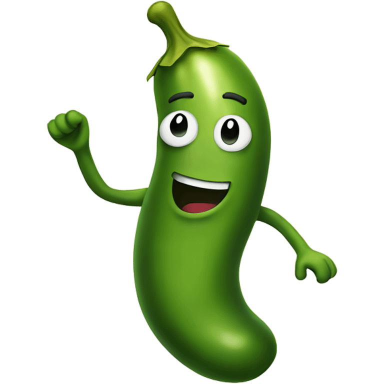 dancing pickle emoji