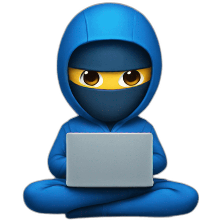 blue Ninja with a laptop emoji