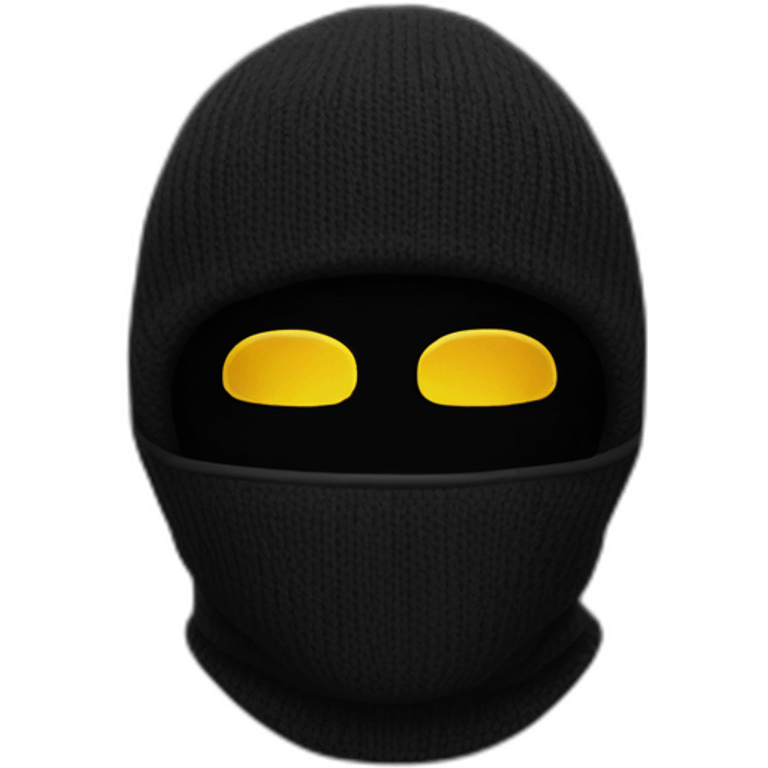 Black ski mask emoji