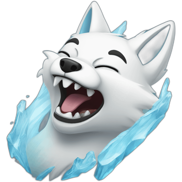 Icefox screaming emoji