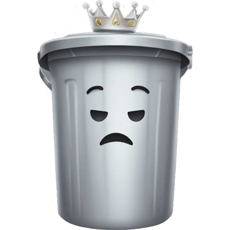 trash can with a crown on the lid emoji