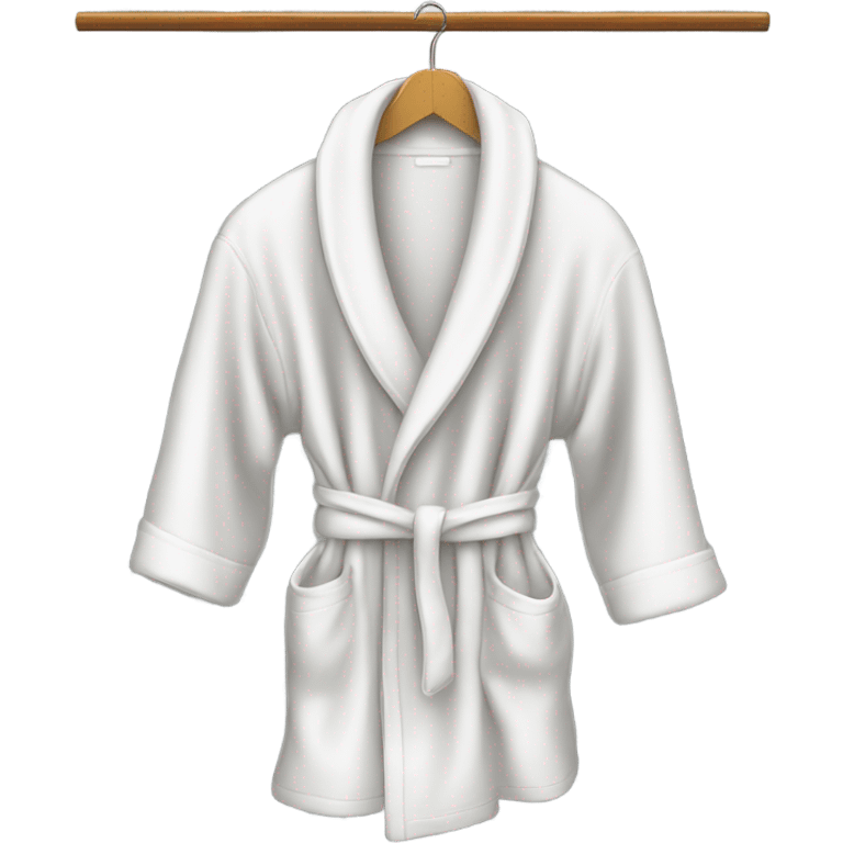 White dressing gown on hanger emoji