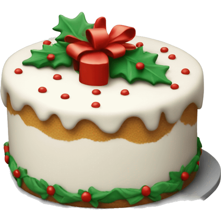 Christmas birthday cake emoji