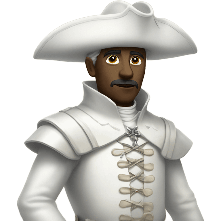 Conquistador all white ancestor full body ghost  emoji